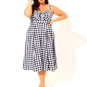 Black and White Checkered Dress